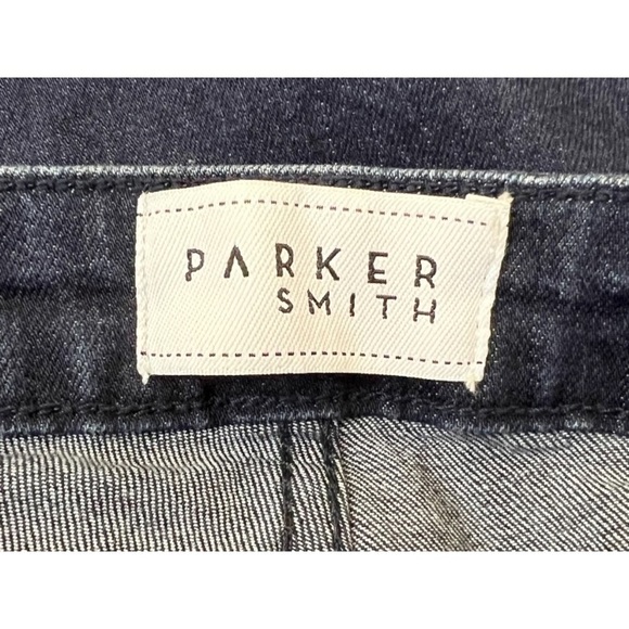 Parker Smith Straight Crop Raw Fray Released Hem Dark Wash Stretchy Size 8 - Picture 6 of 7